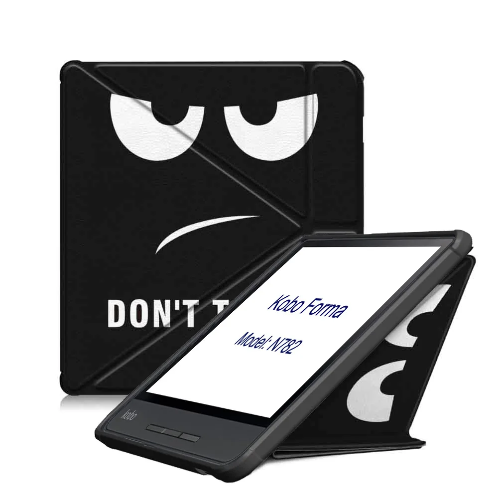 8インチ-kobo-forma-モデル-n782-用ケース、多機能折りたたみスリムプレミアム保護レザーカバー、スタンド付き