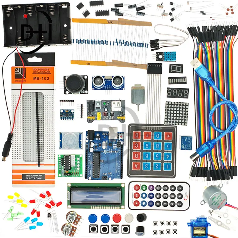 

Upgraded Starter Kit for Arduino UN0 R3 Starter Kits Electric DIY Development Learning Suite Electronic Components