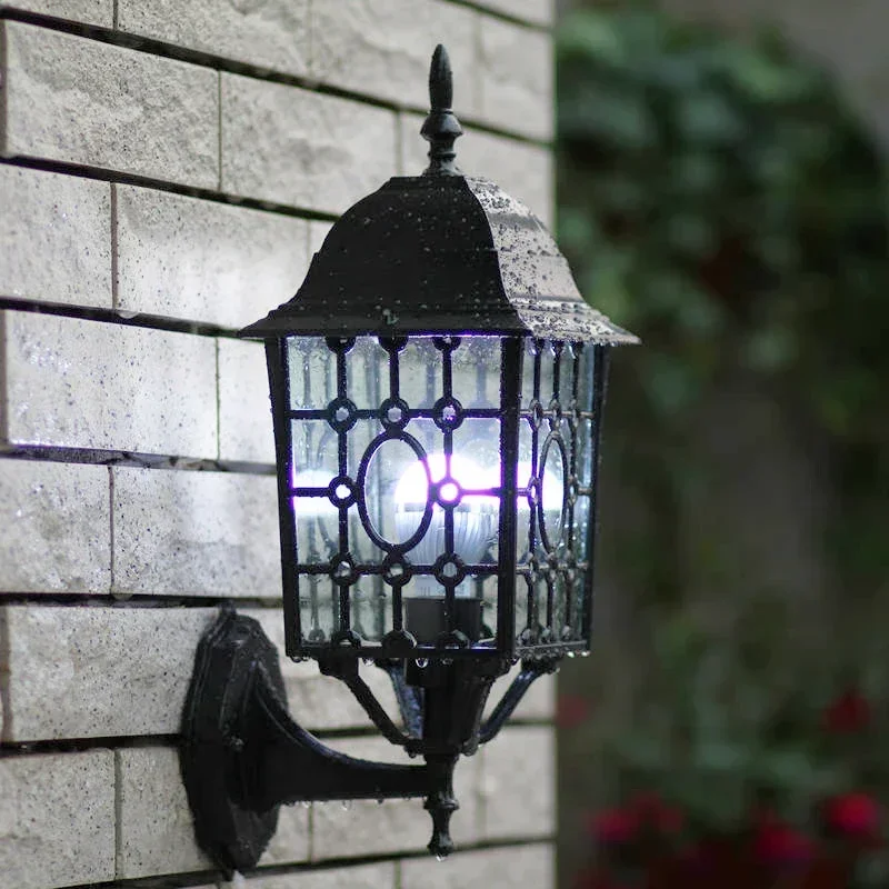 

outdoor waterproof patio garden wall lamp vintage aluminum aisle lamps