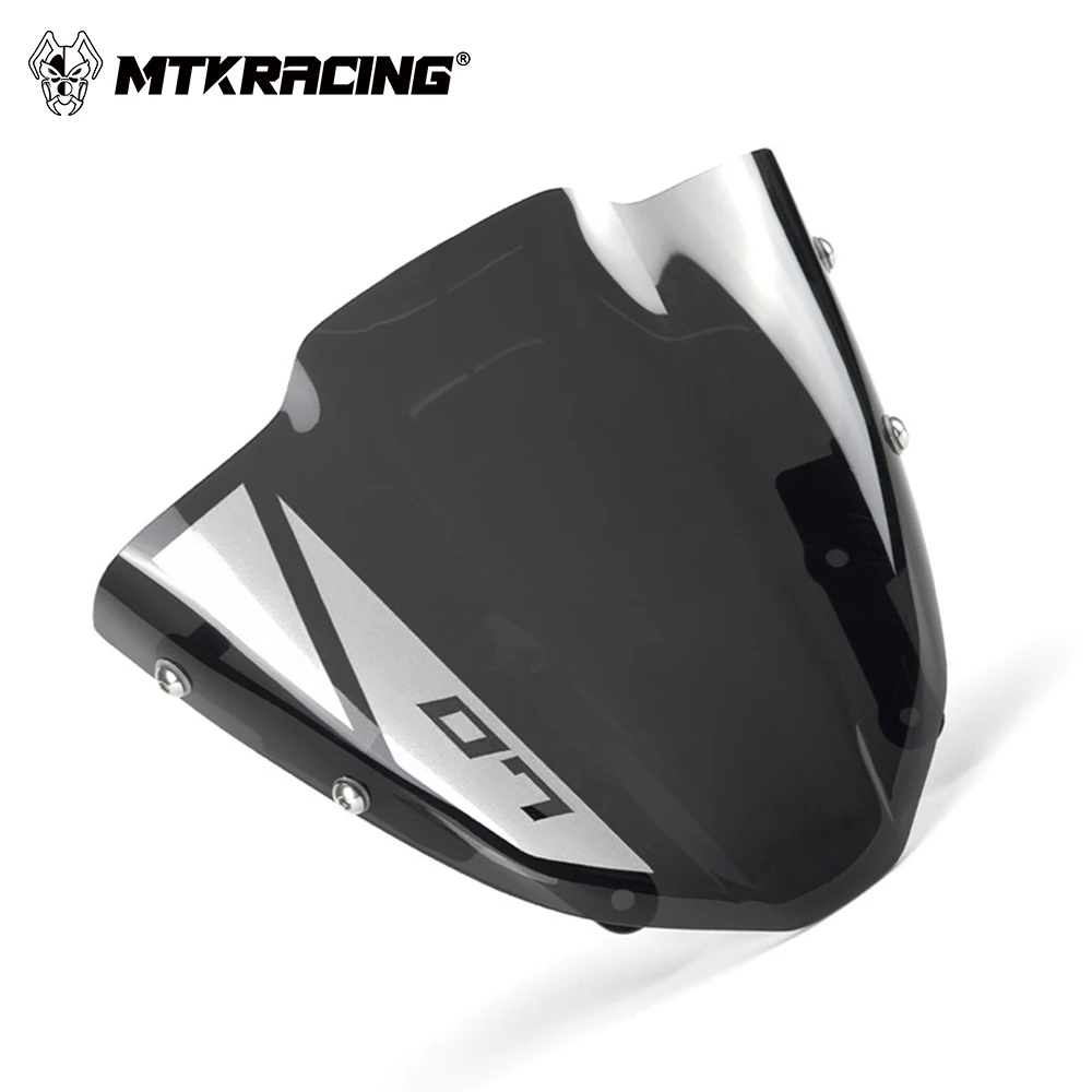 MTKRACING Windshield For YAMAHA MT-07 2021-2024 Motorcycle Accessories Windscreen Deflector Extention Kit Windshield Fairing