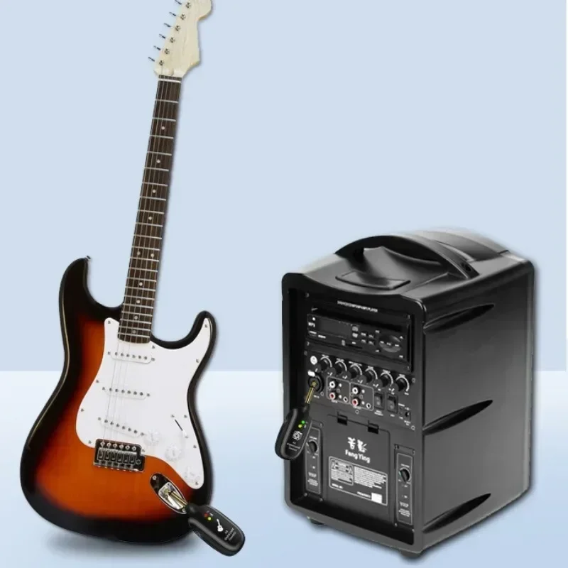 A8 Guitar Wireless System Transmitter Receiver Built-in Rechargeable Built- in Rechargeable wireless guitar transmitter