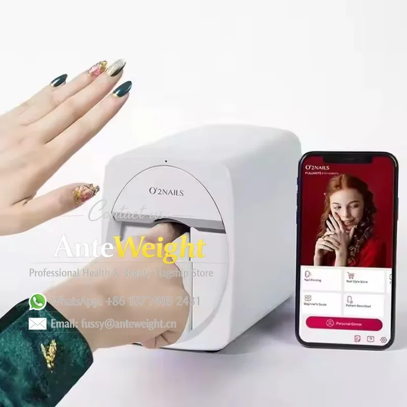 Portable Mobile Nail Printer 3D Automatic Nail Painting All-Intelligent Nail Print Machine DIY Manicure Equipment