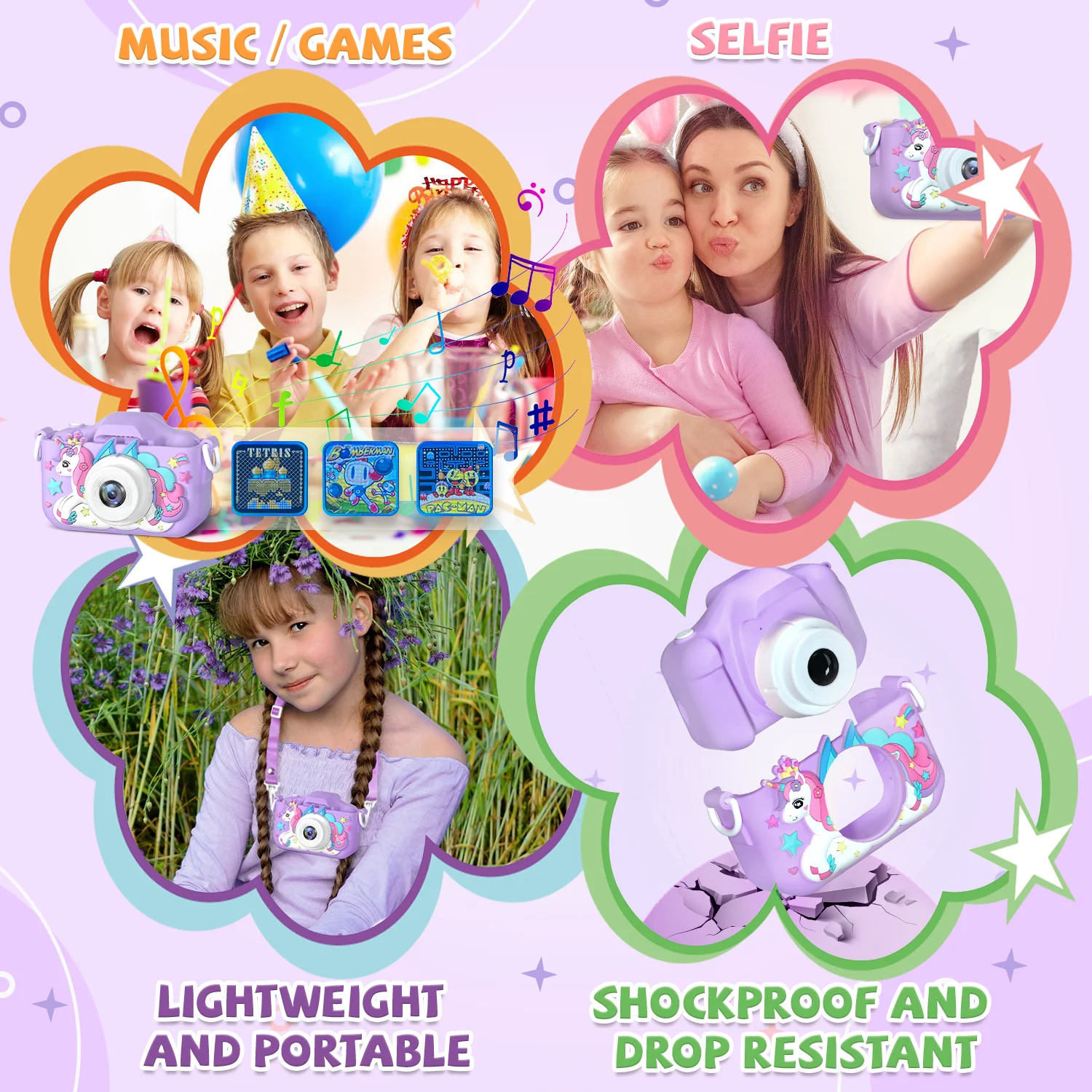 Appareil photo numérique pour enfants de 7 à 12 ans, mini jouets, prise de vue vidéo HD 1080p, cadeaux d'anniversaire, jouet pour bébé, mignon, Nairobi Orn