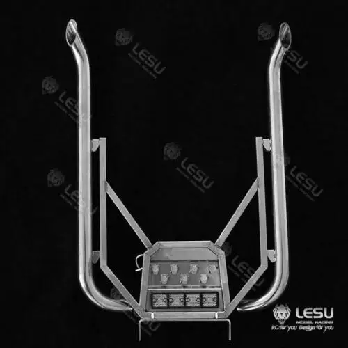 ท่อไอเสียโลหะเลซูสำหรับ 1/14 DIY ทามิย่าอาร์ซีรถแทรกเตอร์รถบรรทุกรุ่น TH16518