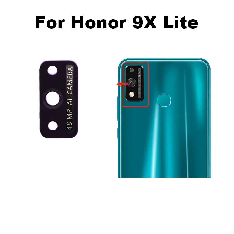 New For Huawei Honor 9X LITE Back Camera Glass Lens Rear Camera Glass With Adhesive Sticker Glue