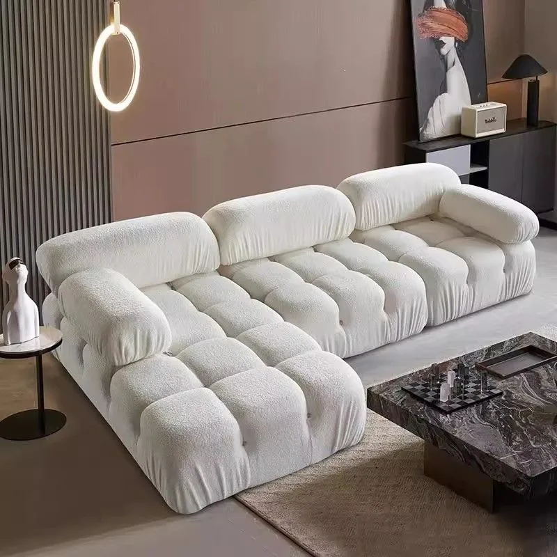Sofa integrated molding cream plush module comfortable lying