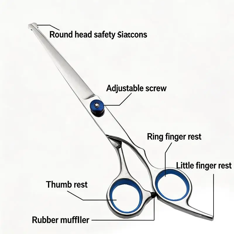 Professionelles Friseurscheren-Set 6 Zoll Inklusive Schneidescheren und Effilierscheren für Friseursalon, Barbier und Haarpflege zu Hause – Detail 6