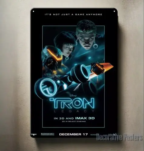 1p，Tron Legacy Movie Metal Poster - Collectable Tin Sign - Size: 20x30cm