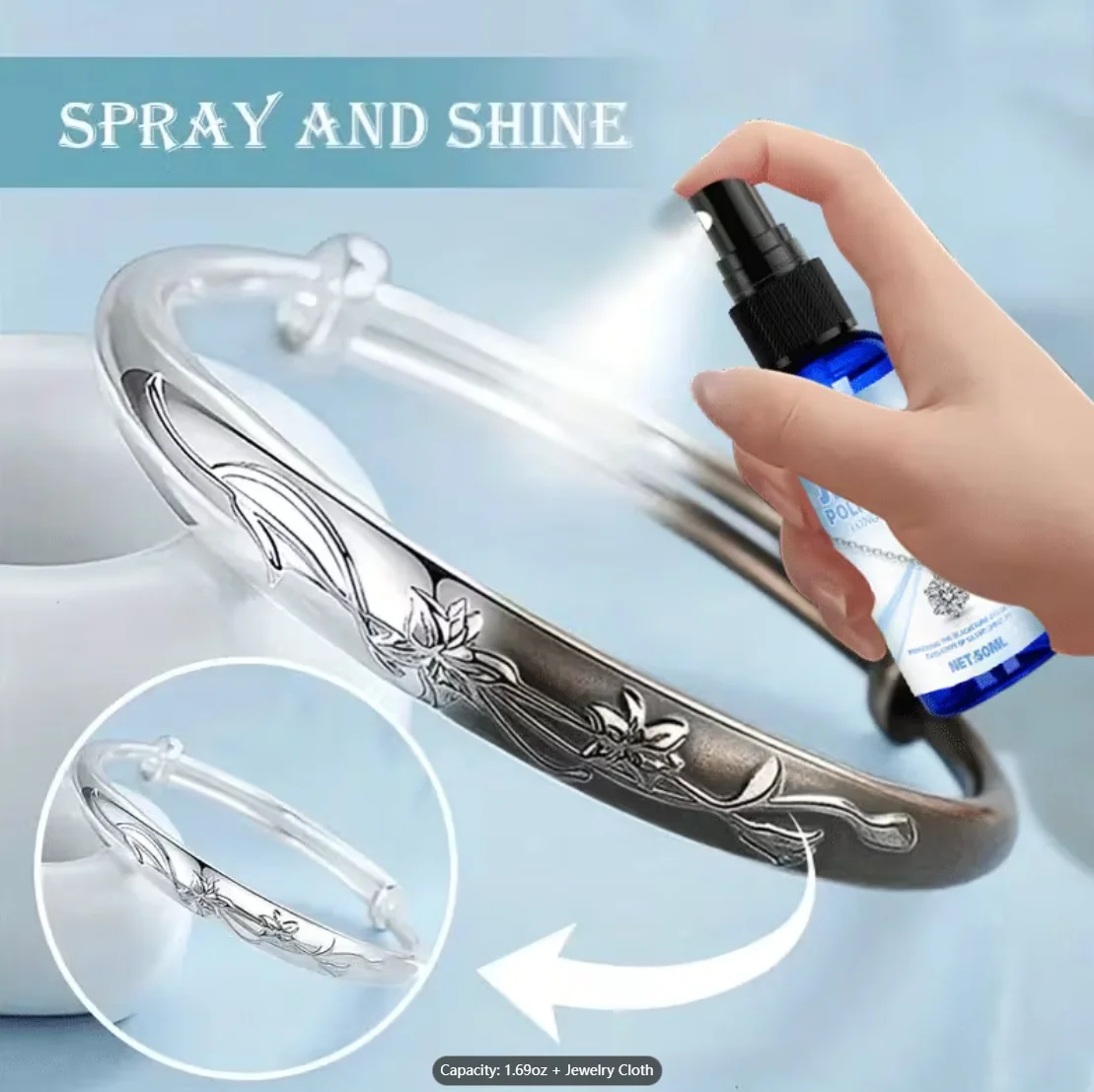 Semprotan Pemoles Perhiasan de - Jewelry Polishing Cloth Silver Cleaner ulasan dan harga