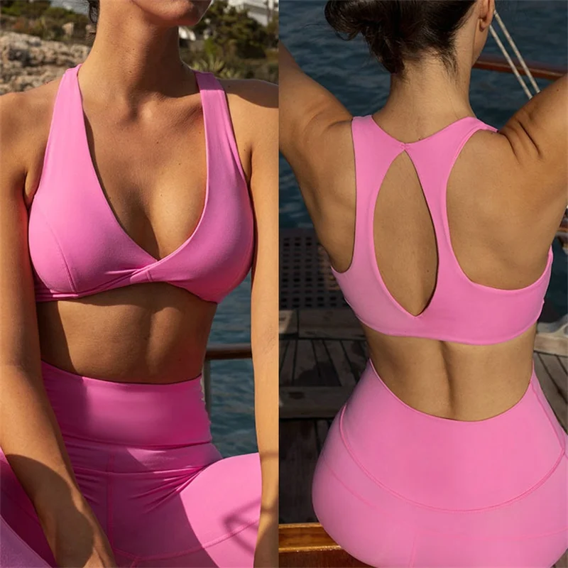 Women's Pilates Sports Top Running Fitness Leggings Women Beauty Back Bras Tank Top Tight Hip Lifting Yoga Pants New