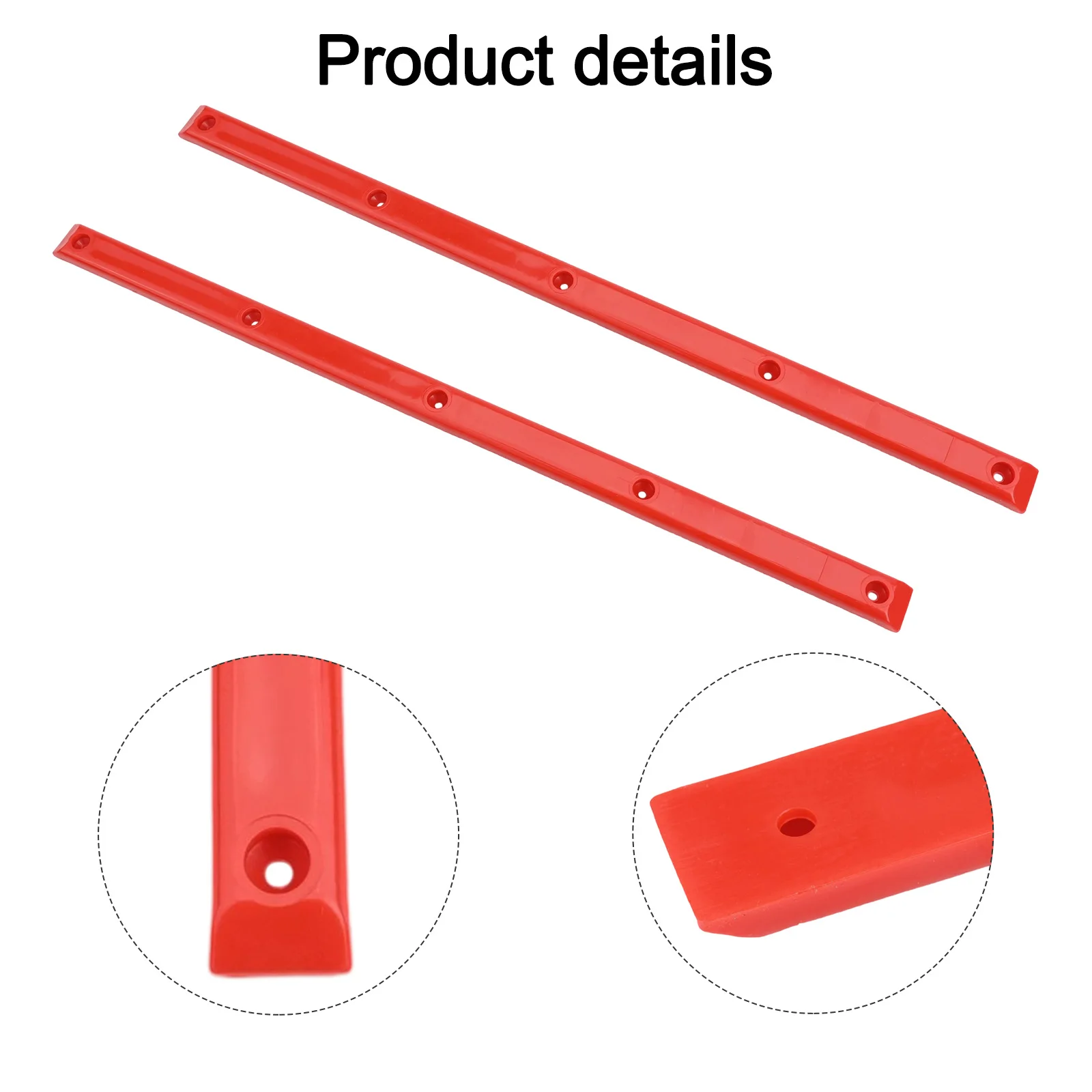 

Replacement Protective Strips for Skateboards 2 Pieces of Strong Plastic Rails with Screws for Ultimate Deck Safety