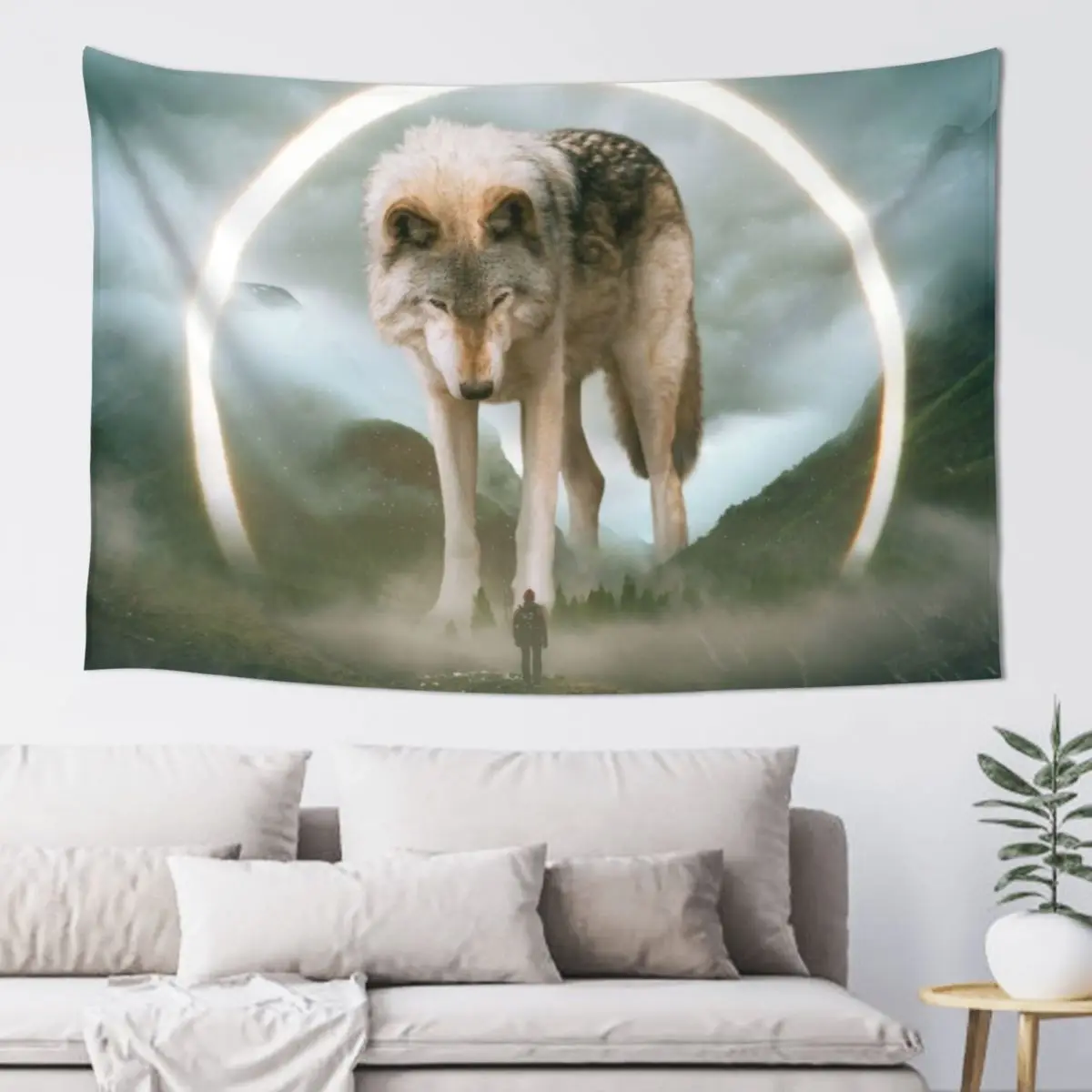

aegis | wolf Tapestry Korean Room Decor Bed Room Decoration Tapestry