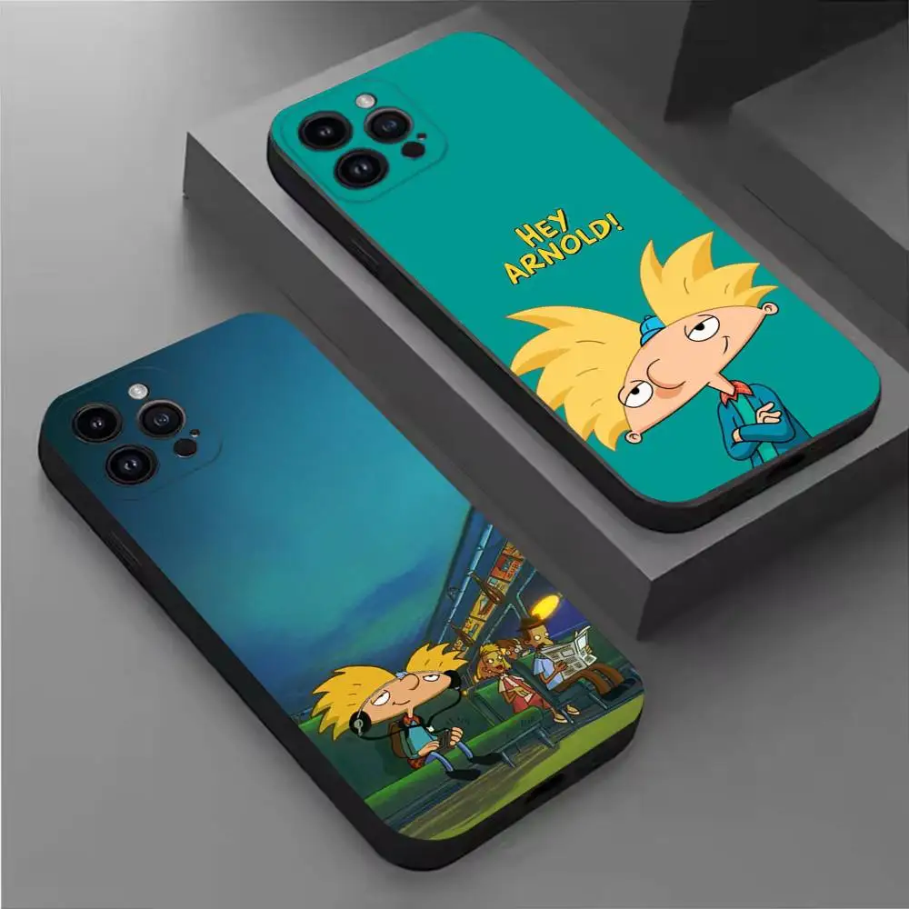 حافظة هاتف Hey Arnold Helga لهاتف iPhone 17,16,15,14,13,12,11 Plus,Pro Max,XS,X,XR,SE,Mini,8,7,Soft غطاء أسود من السيليكون
