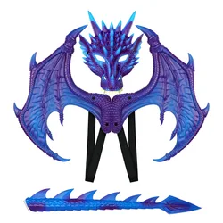 Masque Dragon Bleu Ultra observateur pour Enfants, Ensemble d'Accessoires de Jeu, Mise à Niveau RP, ixd'Halloween, Nouveau