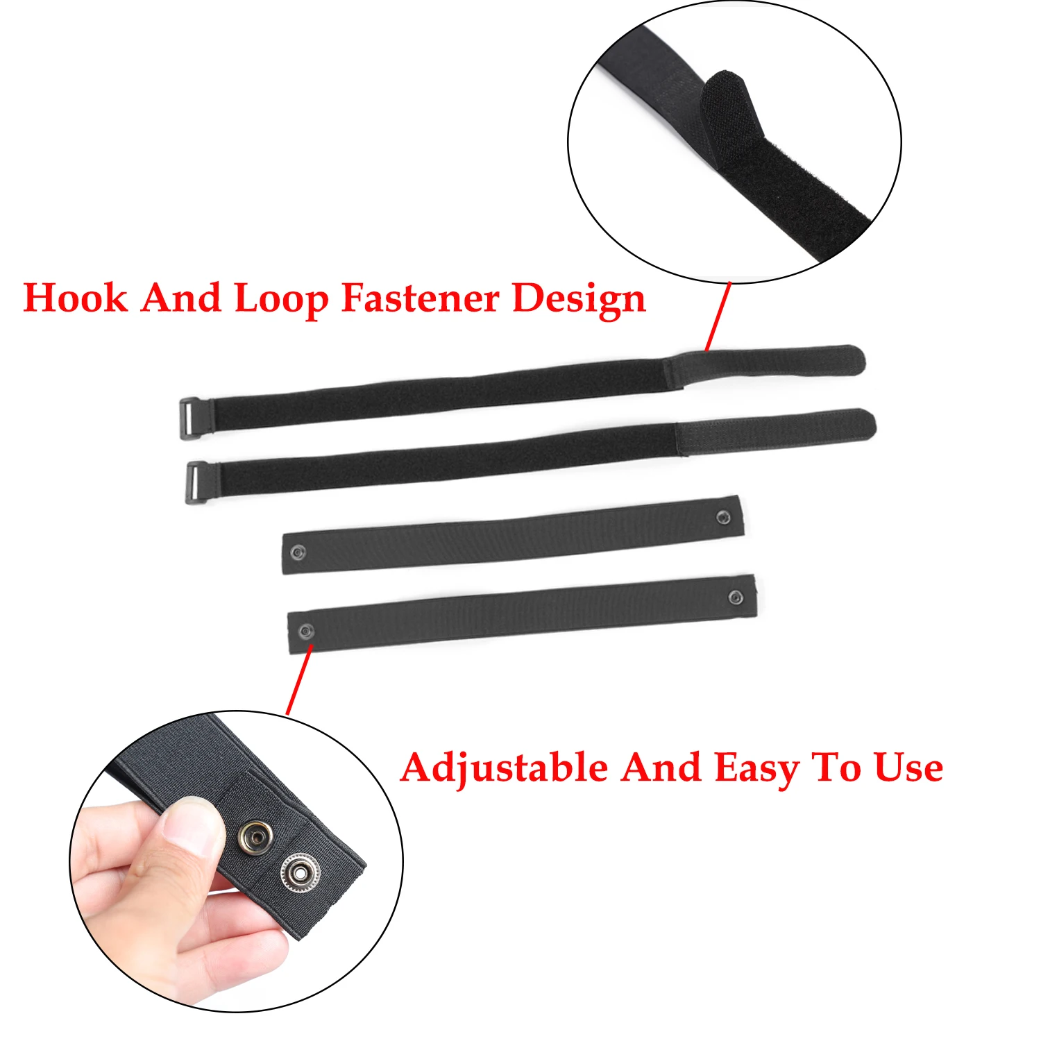 Car Soft Top Straps Rear Window Straps Adjustable Belt for Jeep Wrangler JK JKU JL 2007-2023 2024 2025 2026 Interior Accessories
