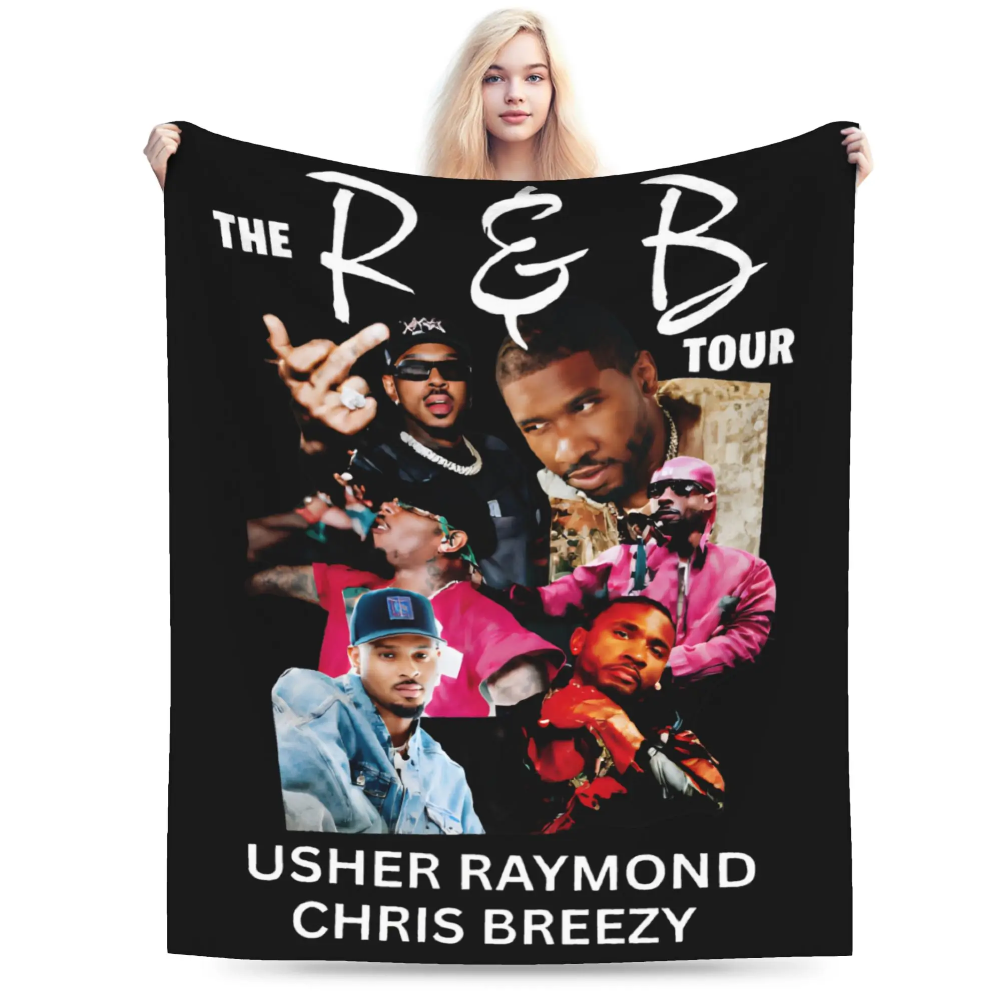 Chris Brown And Usher The Rb Tour Blanket Quality Warm Soft  Raymond And Brown Bedding Throws Winter Kids Home Decor Bedspread
