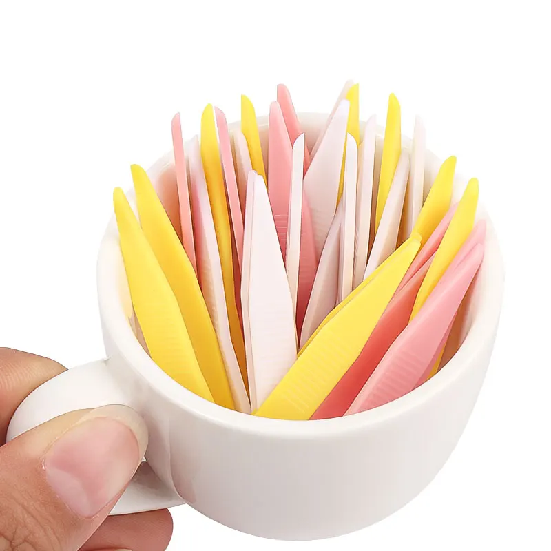 Pinzas de plástico para pestañas, Clip para cejas, Clips para párpados dobles, máscara Facial, asistente de belleza, herramienta portátil, suministros de maquillaje, 10 Uds.