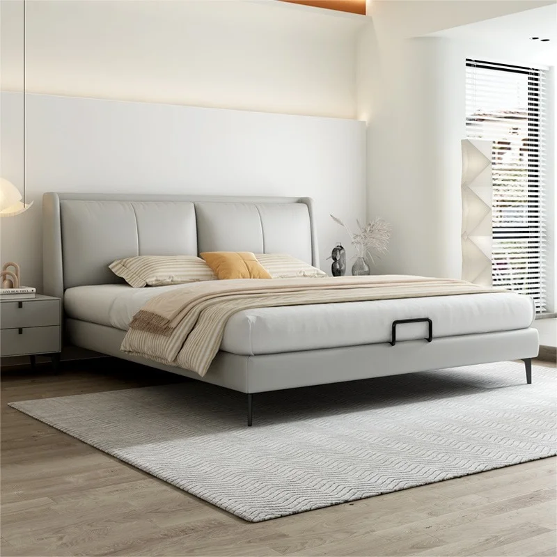 pm-Modern Luxury Caramel Leath - Gas Lift Storage Bed Hydraulic review and price