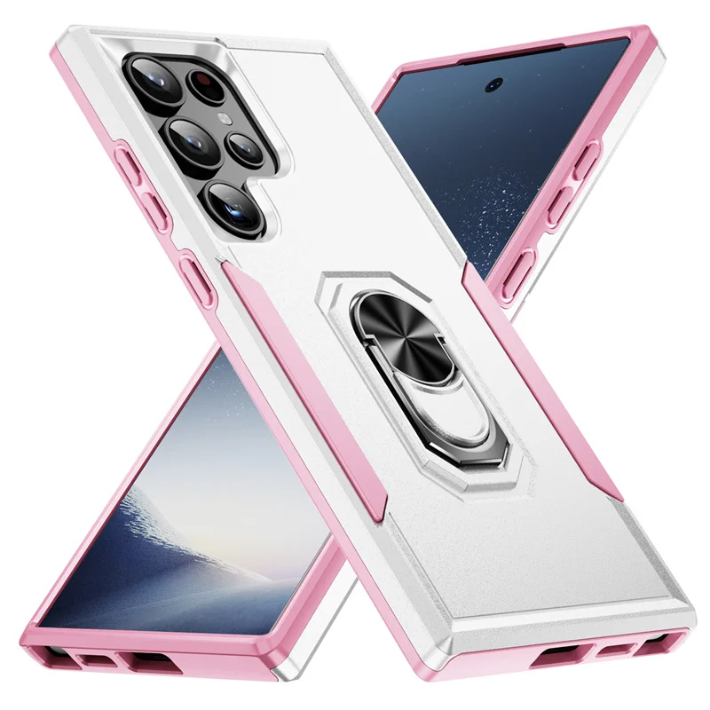 Case For Samsung Galaxy S25 S24 S23 S22 S21 UItra Plus FE A56 A36 A26 A16 Shockproof Armor Car Magnetic Ring Holder Phone Cover