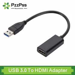 USB 3.0 To HDMI-compatible External Video Adapter Cable Portable Video Audio Converter 1080P Drive Free For Desktop Laptop PC