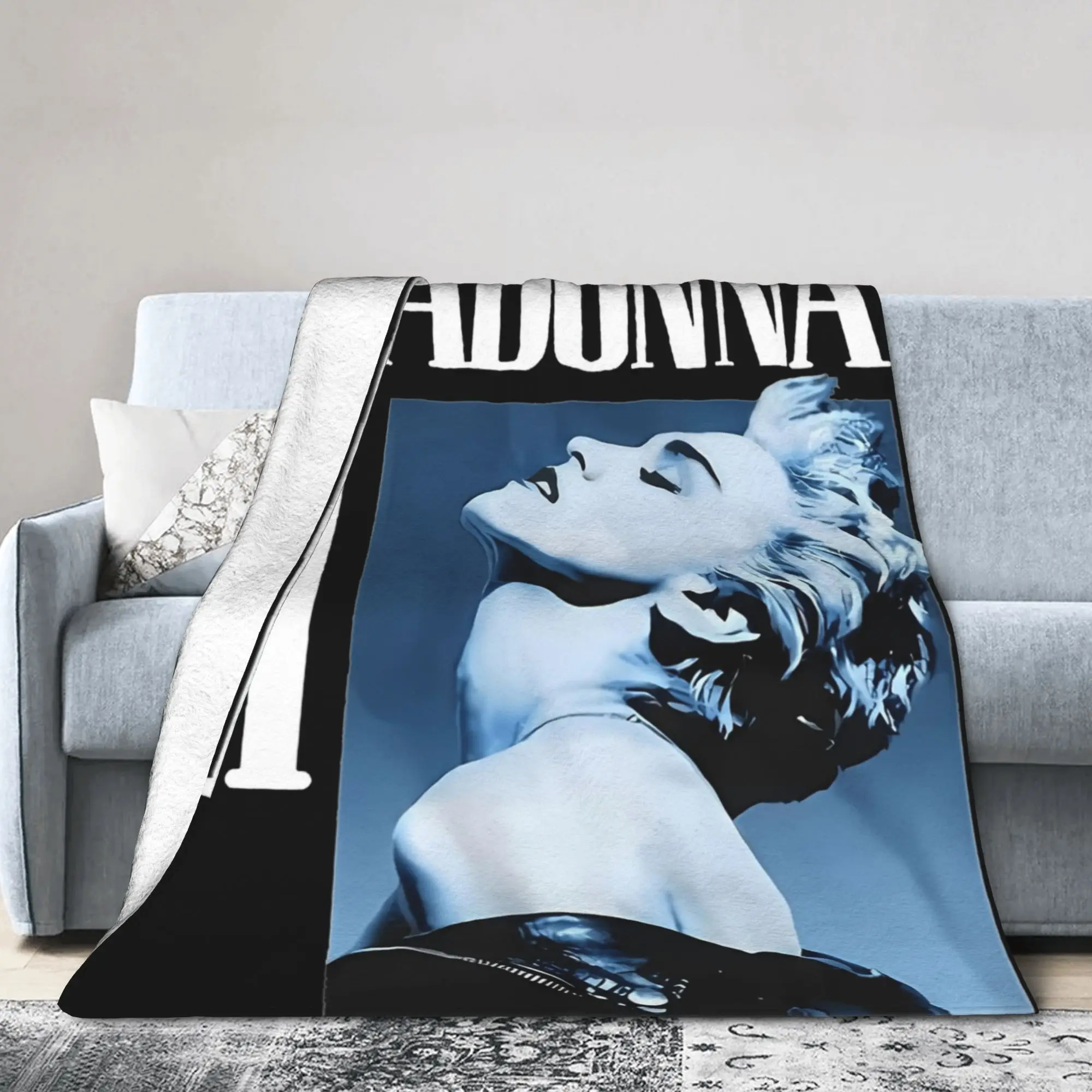 Comfortable Vintage Pop 80s Madonna Blanket Merch Bedding Decorative Love of My Life Throw Blankets Flannel for Couch