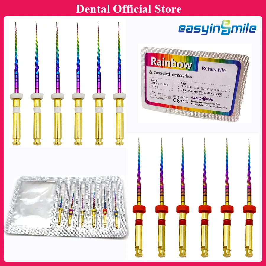 

Dental Rainbow Superfiles SX-F3 Endodontic Root Canal Rotary NITI Files 21/25/31MM Rotatory Tool for Dentist Endomotor