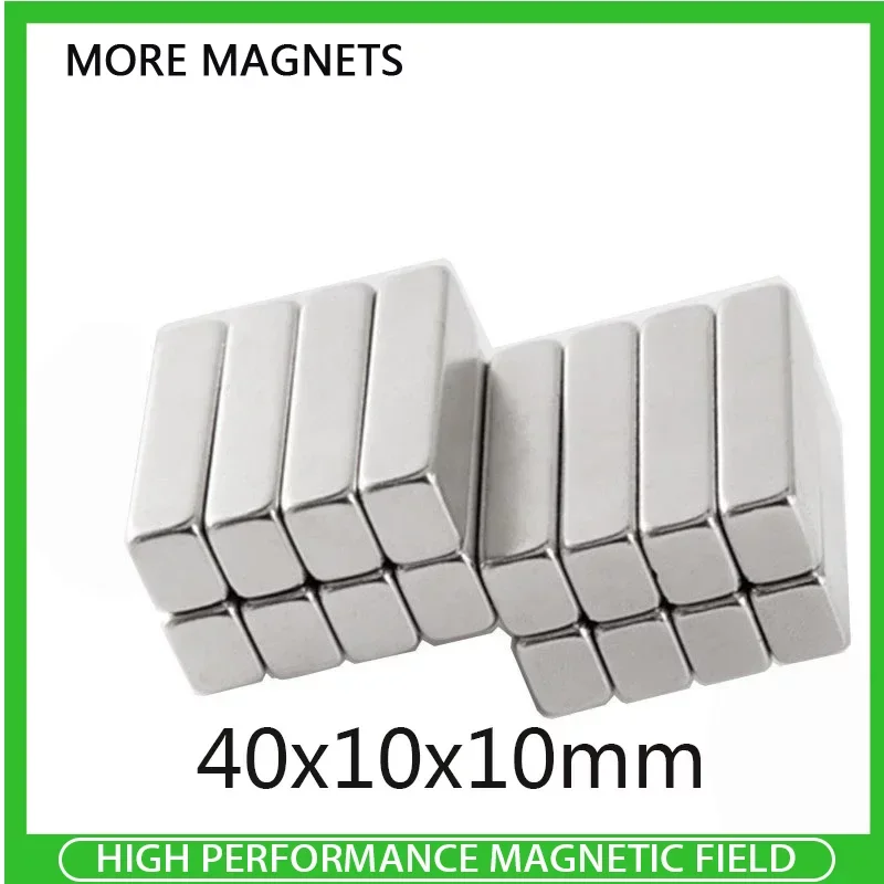 

1/2/5/10Pcs 40x10x10mm Block Super Strong Magnetic Magnets Permanent Neodymium Magnet Quadrate Big