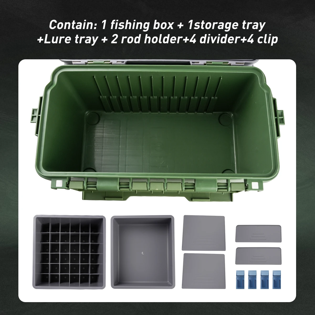 Large Fishing Tackle Box Multifunction Capacity Stand Rod Holder Cup Holder High Quality Plastic Egi Box Fishing Box