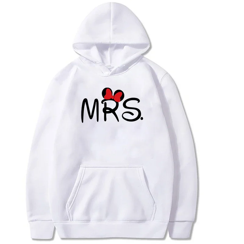 Couple Matching Sweatshirt Funny Letter Pattern MR MRS Print Lover Hooded Fashion Women Men Long Sleeve Streetwear Sweet Hoodies