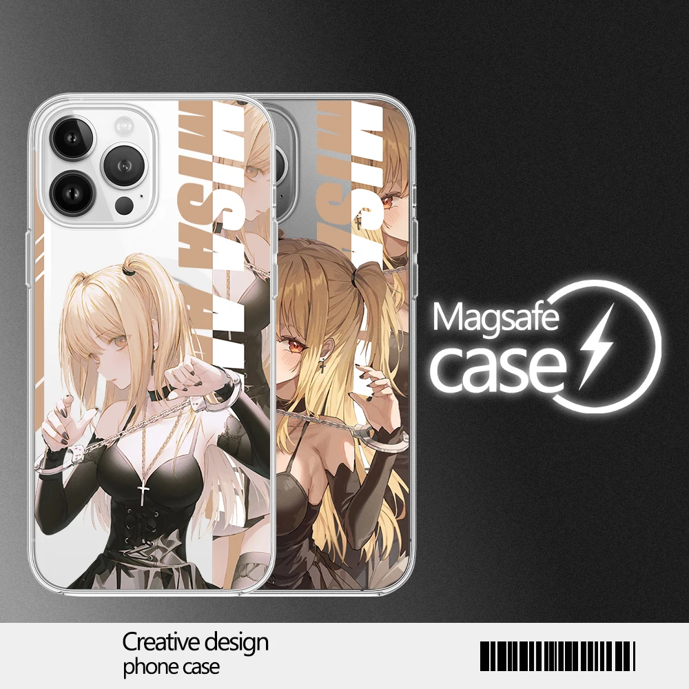 Death Note Misa Amane Phone Case for iPhone 12 11 13 14 15 16 Max Pro Plus Magsafe Magnetic Wireless Cover