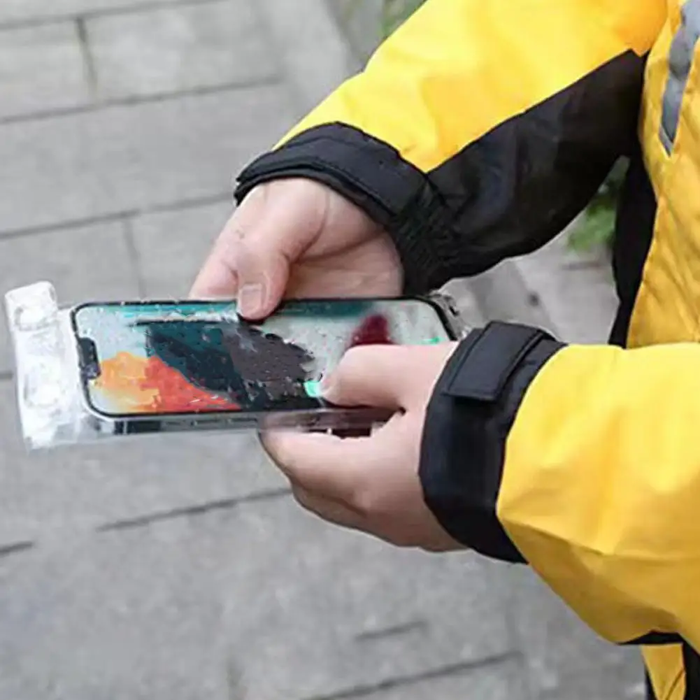 Motorcycle Bicycle Waterproof Phone Bag TPU Case Rechargeable HD Camera Accessible For Outdoor Riding Accessory