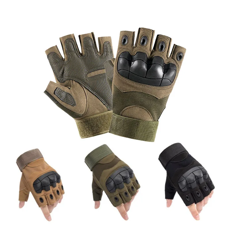 

Outdoor Tactical Gloves Half Finger Hard Knuckle Men's Gloves Non-Slip Grip Sports Hunting Airsoft Motorcycle Cycling Gloves