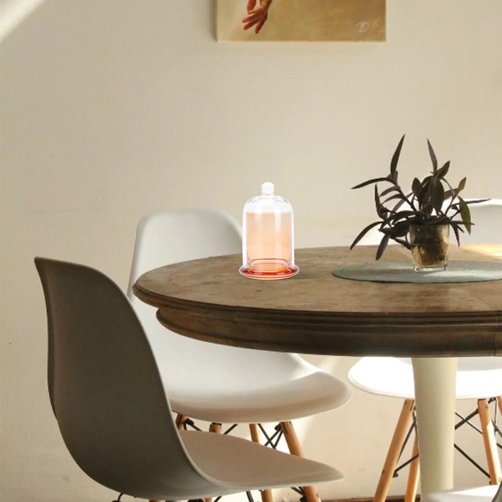 

1Set Glass Bell Jar Candleholder Romantic Wax Cup Wedding Mold Home Decorative Glass Candlestick Wedding Candlestick