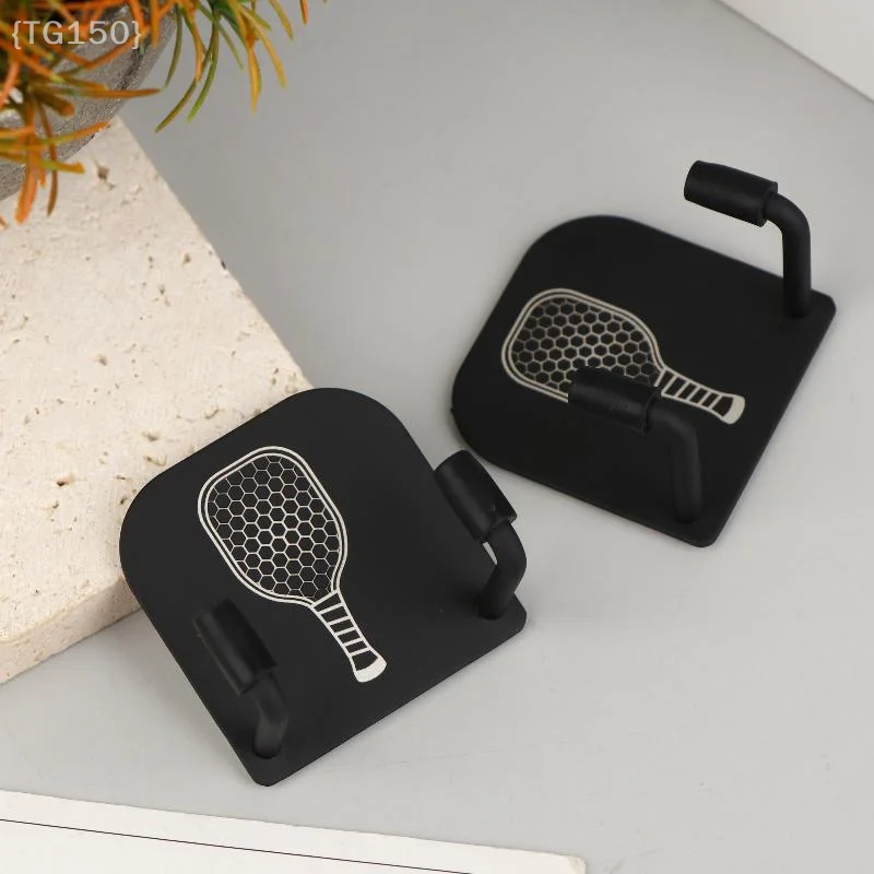 Universal Sports Racket Holder 2 PCS, Sturdy Stainless Steel Wall Hook For Multi-Sport Racket Storage