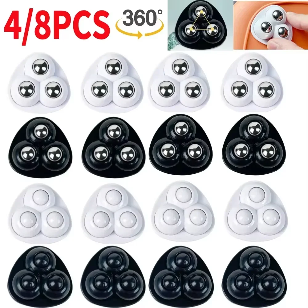 Self Adhesive Universal Wheel No Noise Rotating Pulley for Trash Can Bottom Kitchen Small Appliances Paste Wheel for Easy M