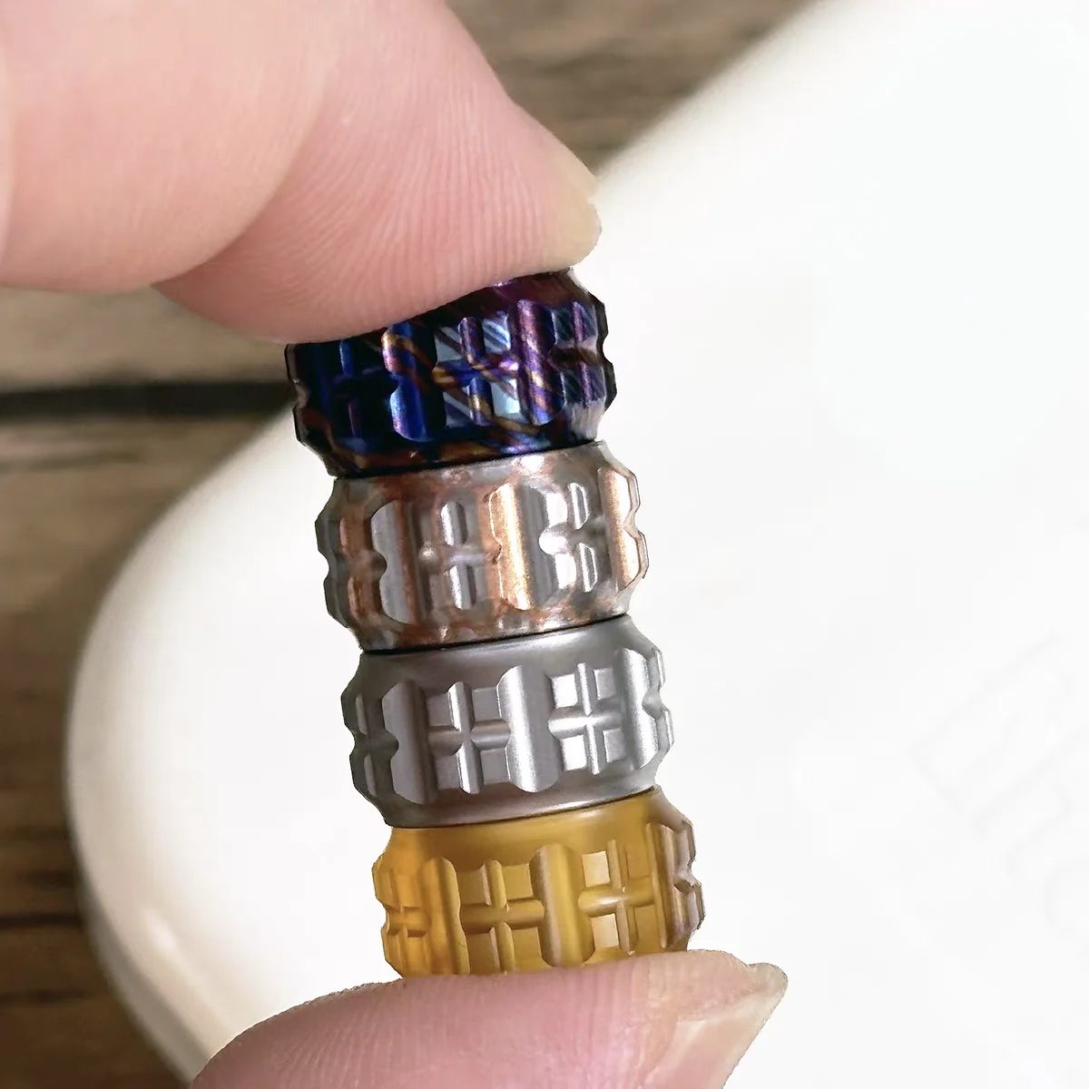 PEI Titanium Alloy EDC Knife Pendant Umbrella Rope Keychain Bracelet DIY Production