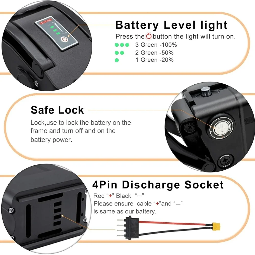 36V/48V 15Ah/20Ah/25Ah Lithium-E-Bike-Akku – Smart BMS, inklusive kostenlosem 2A-Ladegerät – Ersatz für Hitway BK3/BK5/BK6/BK8/BK11/BK37 & COLORWAY BK6 Elektrofahrräder – Detail 7