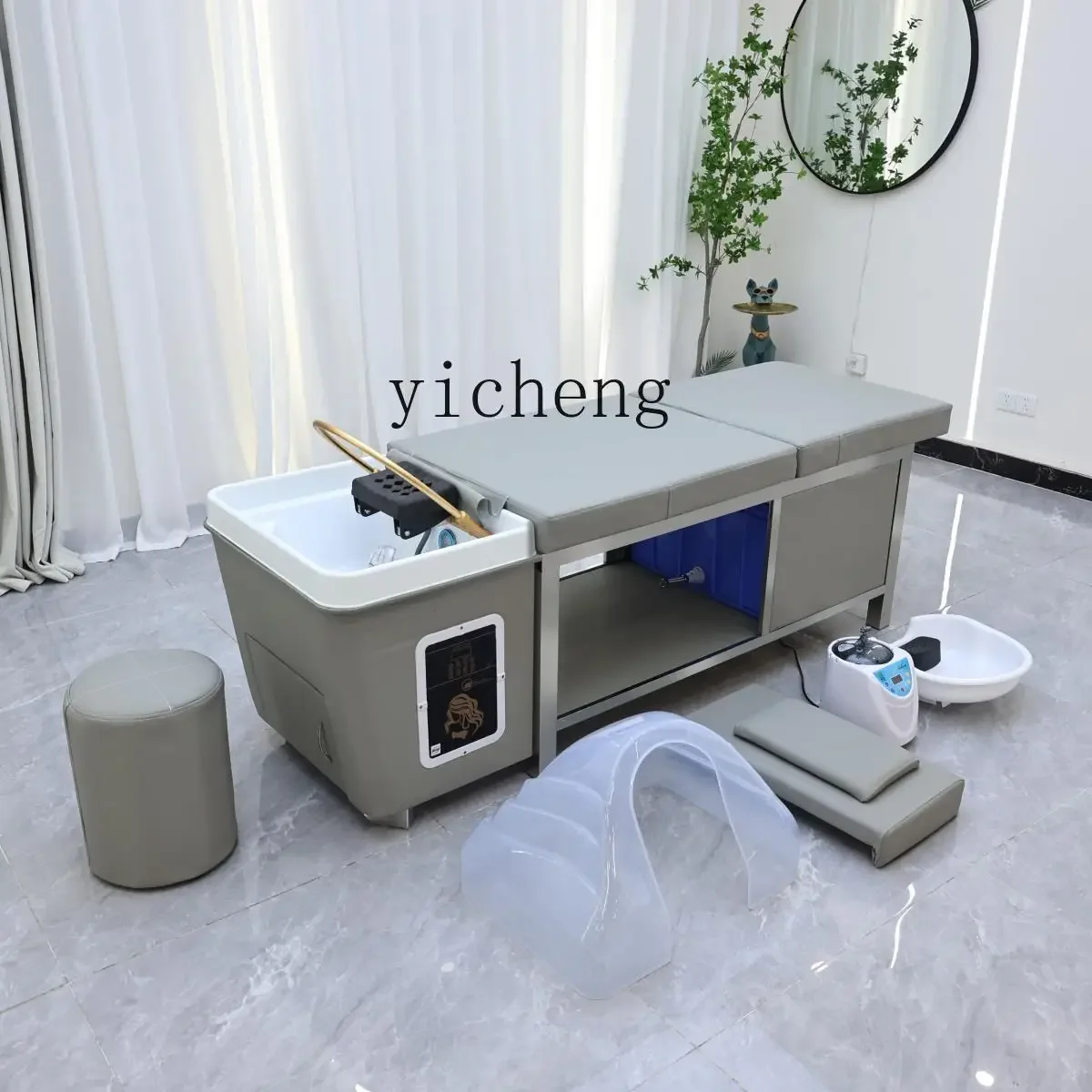 yd free connection to the water beauty salon special hair treatment shampoo water circulation fumigation water storage barber