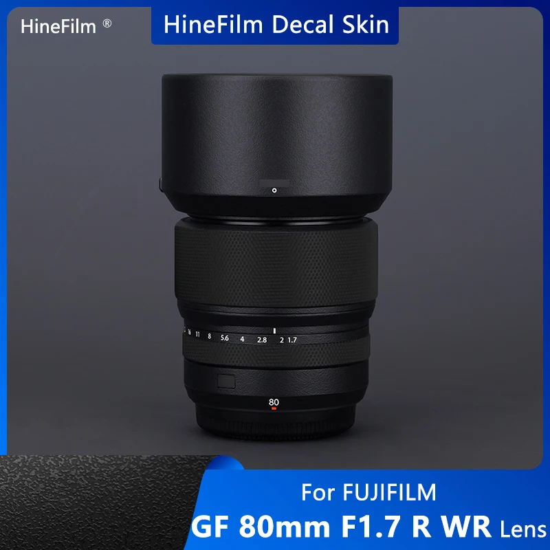 

FOR Fuji GF80 F1.7 Lens Decal Skins Fujinion 80 F1.7 Wrap Cover for Fujifilm GF 80mm F1.7 R WR Lens Skins Premium Court Sticker