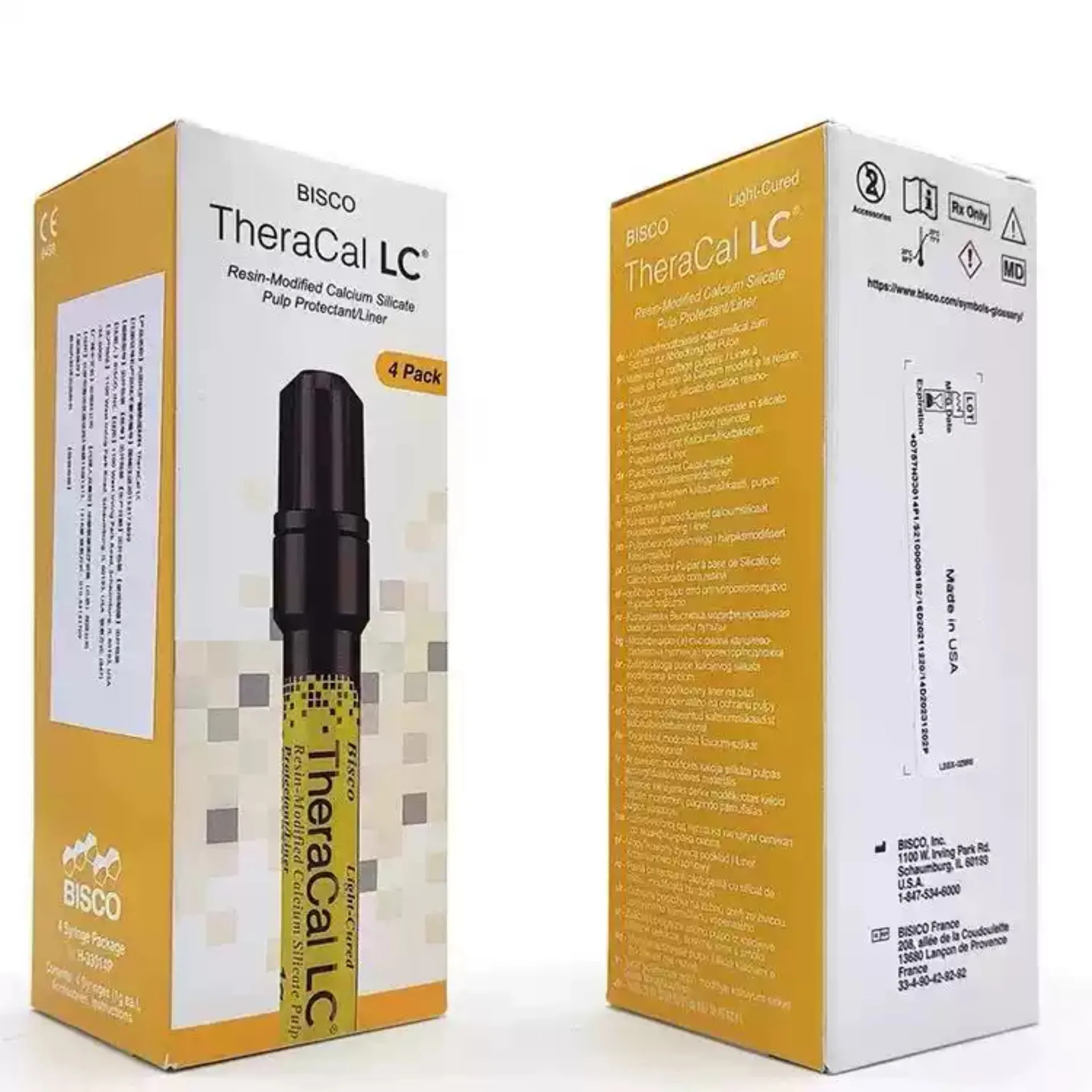 Dental BISCO TheraCal LC Light Cured Resin Modified Calcium Silicate Pulp Liner Syringe (1g) Nursing Repair Material Supplies view 2