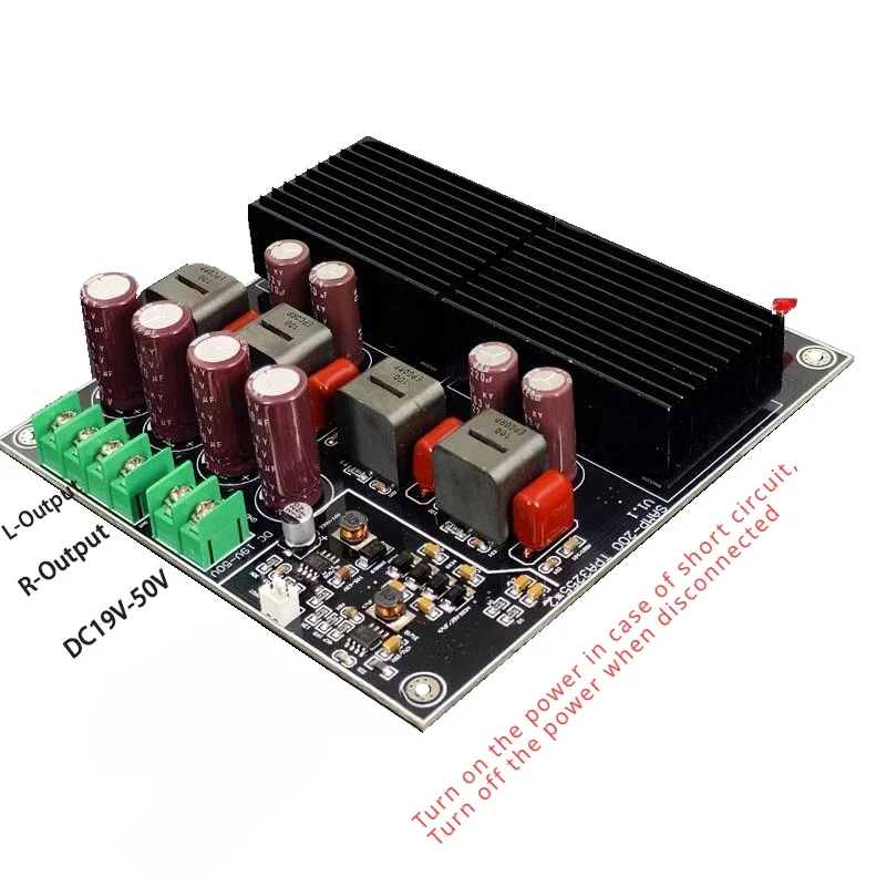 HIFI de doble núcleo TPA3255, amplificador de potencia Digital clase D de 2 canales, 600W + 600W, TL072, OP AMP, 19V-52V