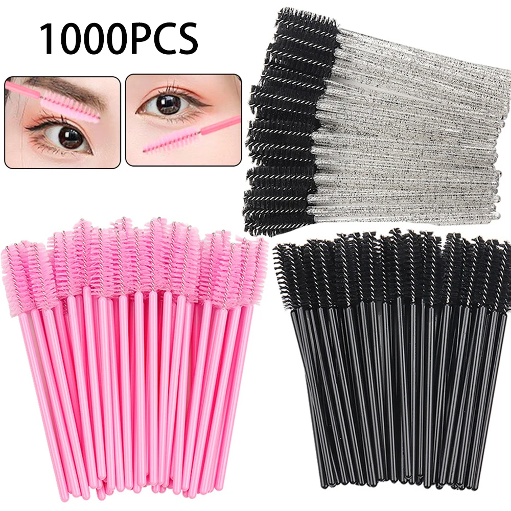 500/1000Pcs Eyelashes Extension Brush Disposable Makeup Brushes For Woman Mascara Wands Applicator Spoolers Tools Wholesaler