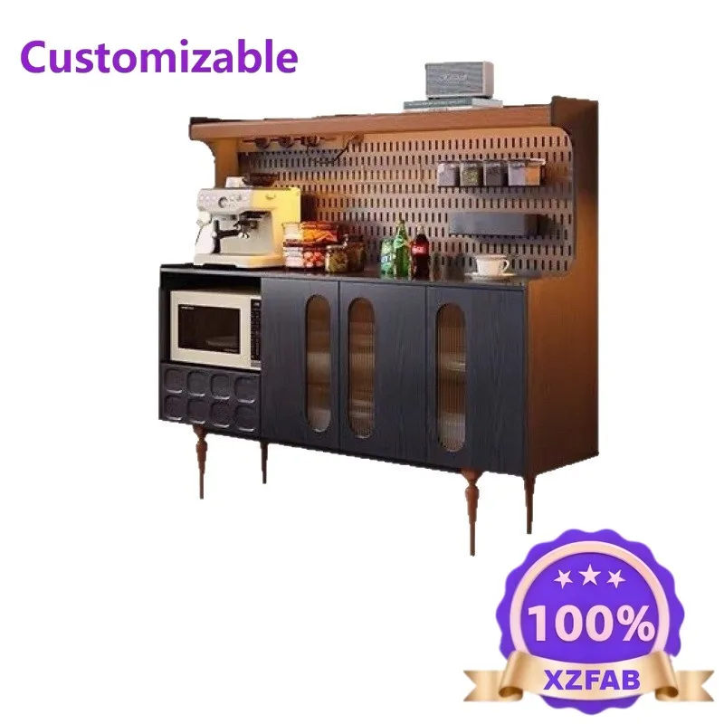 Factory Direct 2026 Nordic medieval dining side retro simple storage French integrated solid wood living room against the wall w