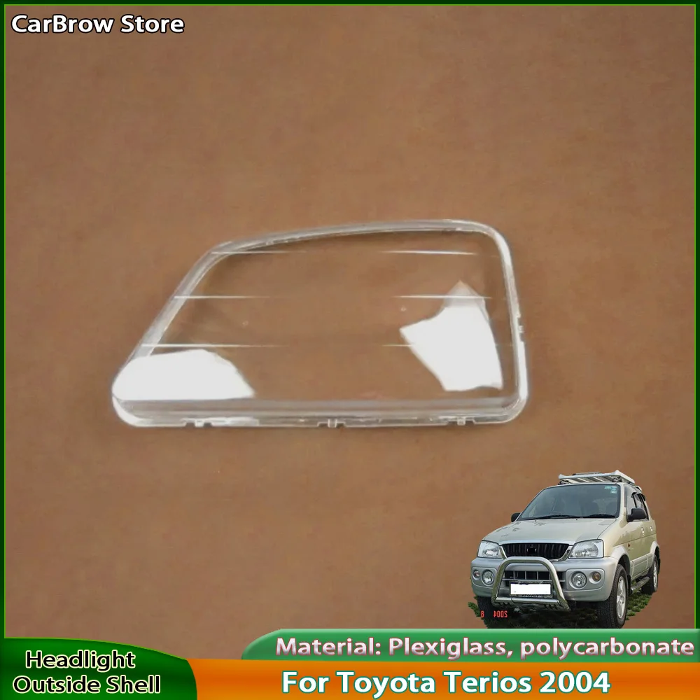 

For Toyota Terios 2004 Front Headlamp Cover Transparent Lampshades Lamp Shell Masks Headlight Shade Lens Plexiglass
