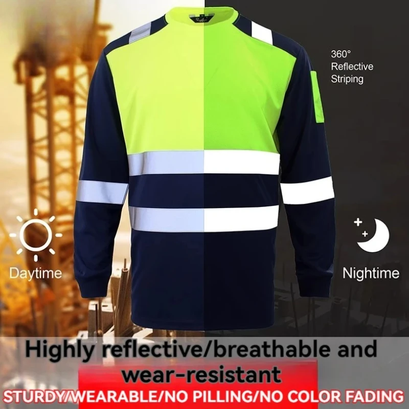 

Safety Clothing Men's Workwear Shirts Long Sleeve Hi Vis Shirts Workwear Hi Vis Work Clothes