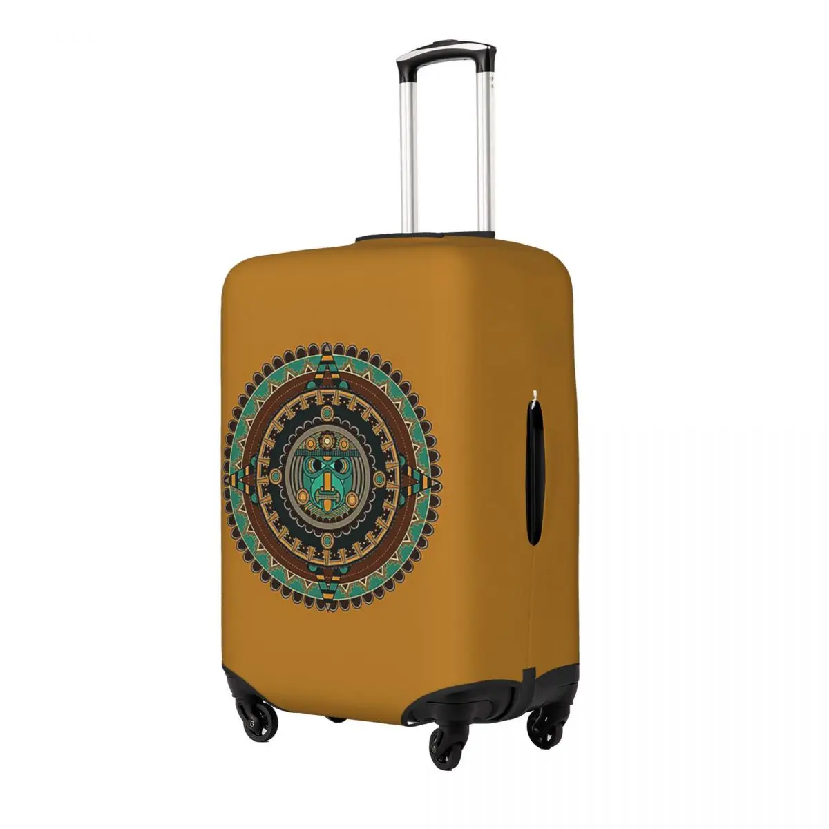

Aztec Calendar Suitcase Cover Protection Elastic Travel Luggage Protector Covers for 18-32 Inch