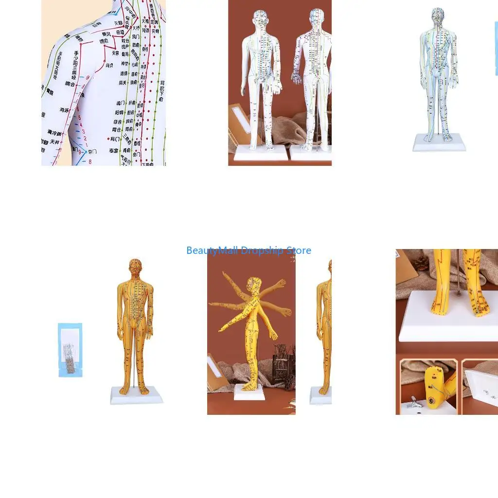 40JD White PVC Human Body Model With Marked Points For Acupunctures Training