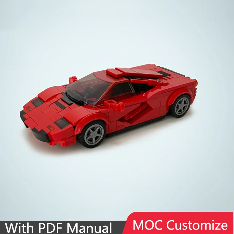 

НОВЫЙ 319 шт. MOC, хит продаж, креативные строительные блоки, красный суперкар, сделай сам, собранные строительные блоки, игрушки для детей, развивающие подарки