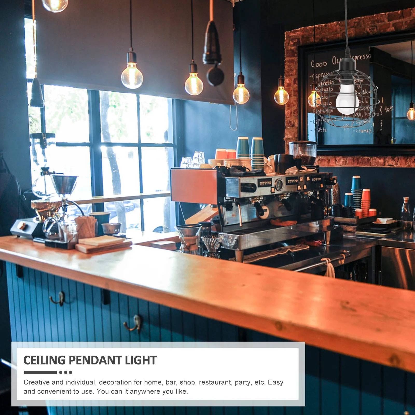 

Iron Pendant Light Black Vintage Single Head Ceiling Lamp For Kitchen Living Room Metal Hanging Decoration Loft Restaurant