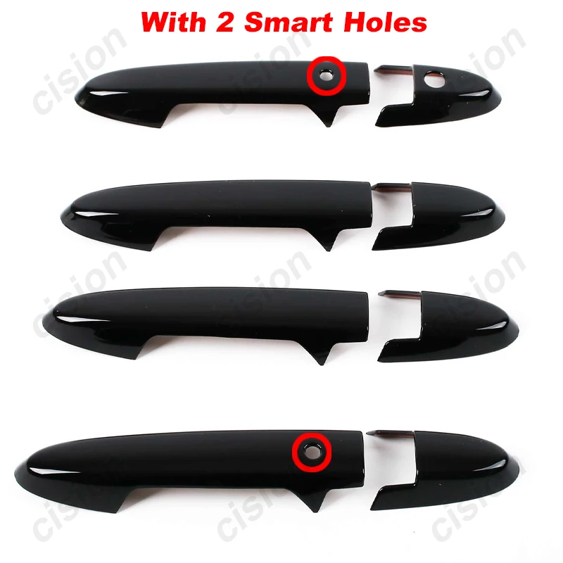 Glossy Black Exterior Car Door Handle Cover Trim ABS Material Sticker Accessories For Honda City GM4 GM5 GM6 GM8 GM9 2014-2019